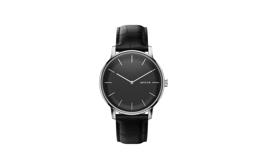 Sterling zwart | croco lederen bandje - Image 2